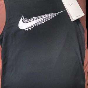 Nike Kids Black Tee with Dynamic White Swoosh